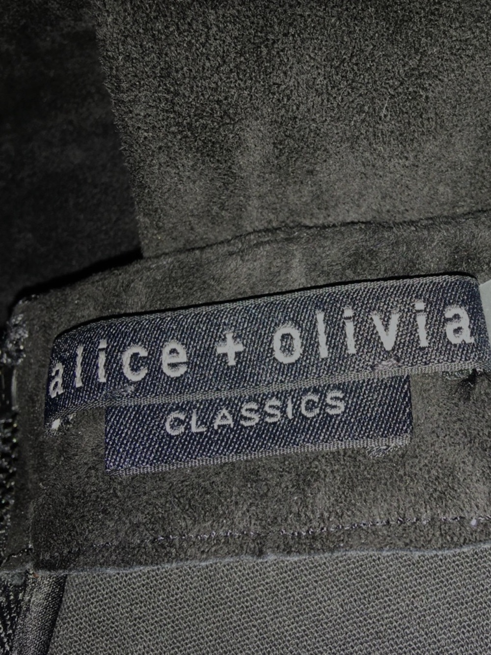Alice + Olivia Black Lennox Lamb Suede Leggings Sz 4 Real Leather Zip Back $1195 - Picture 11 of 14